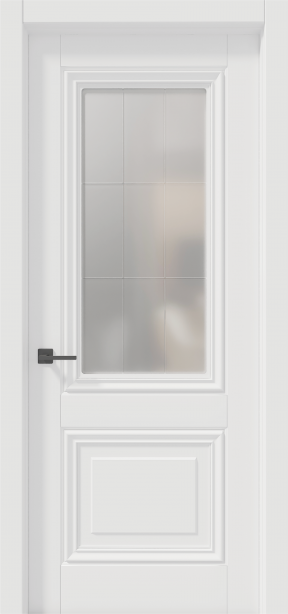 Межкомнатная дверь DL Луксор 1 эмалит белый, остекленная